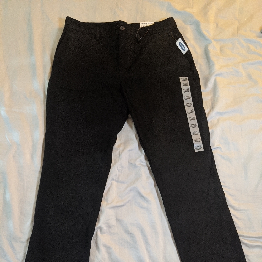 Men's Black Ultimate Straight Slacks